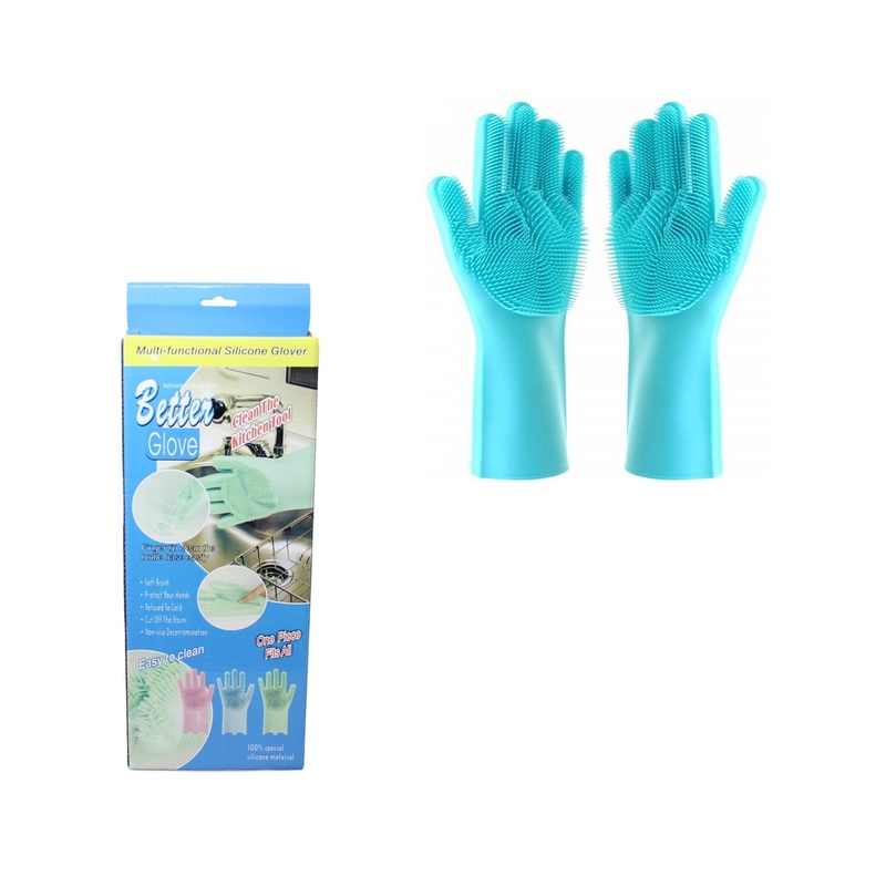 Better Glove Cleaning Washing Up Glove with Silicone Brush Bristles 32 cm 5792 (Parcel Rate)