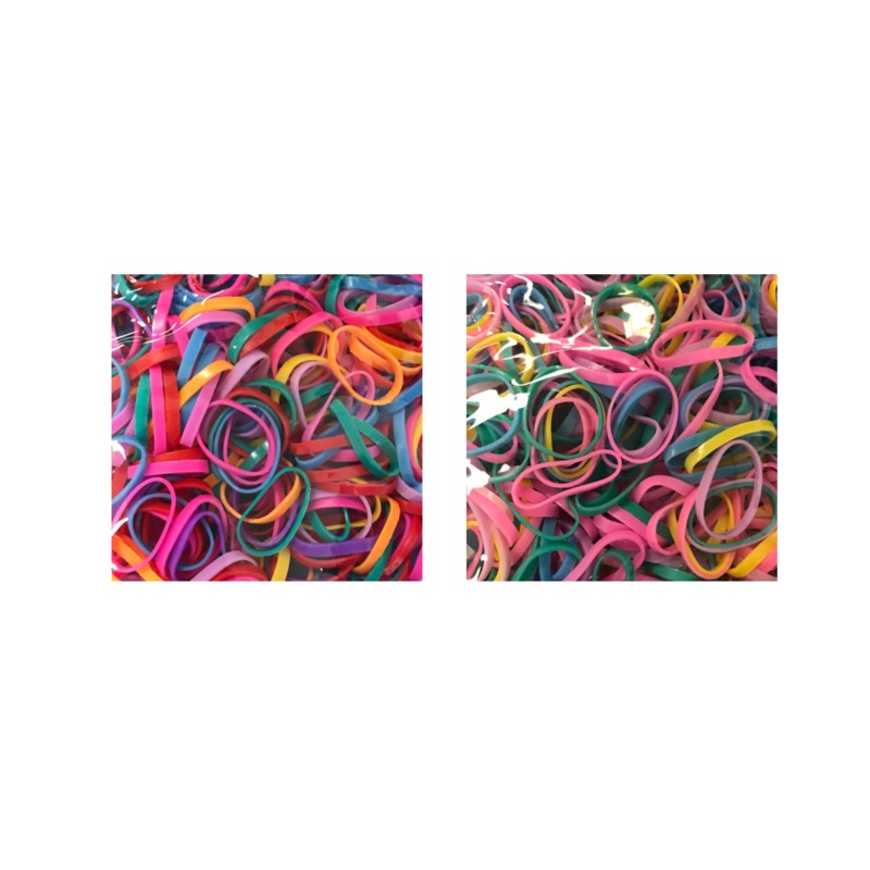 Colourful Mini Elastic Rubber Hair Bands Assorted Colours Pack of 400 6319 A (Parcel Rate)