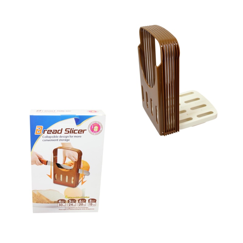 Plastic Bread Slicer Collapsible Design 4 Thickness Slice Options 30mm/24mm/20mm/15mm 5825 (Parcel Rate)