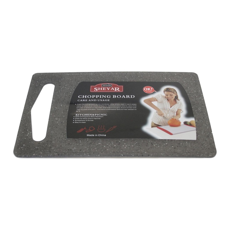 Plastic Lightweight Marble Style Chopping Board Stain Resistant Board 37cm x 25cm 6149 (Parcel Rate)
