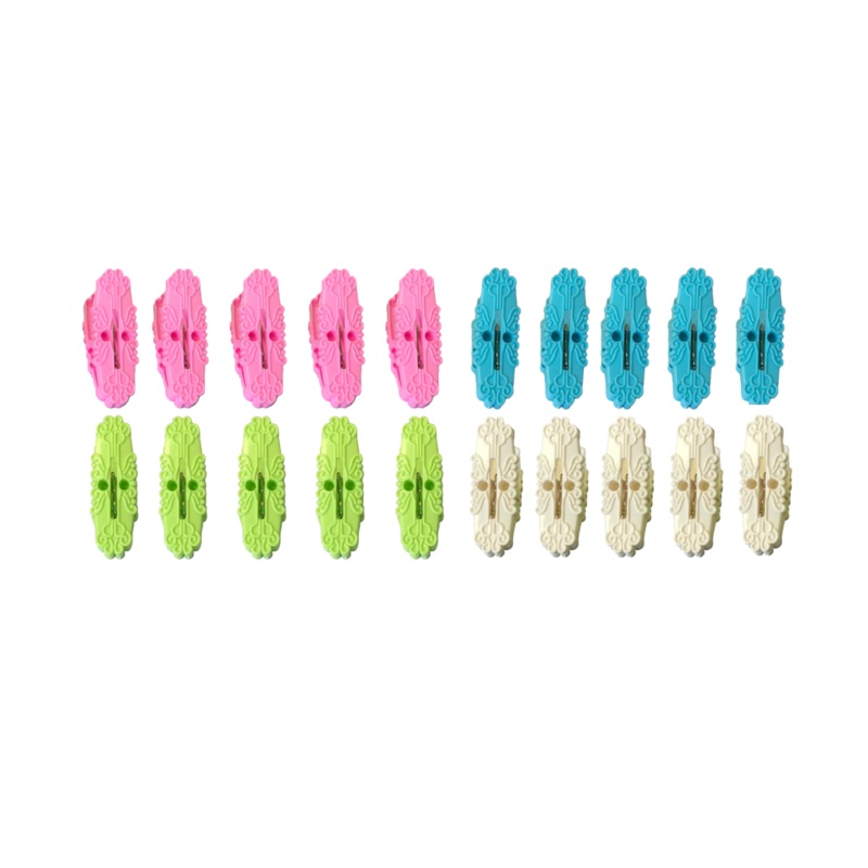 Plastic Washing Line Clothes Pegs 5 cm Pack of 20 Assorted Colours 5747 (Parcel Rate)