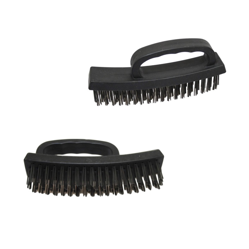Plastic Wire Brush Black Cleaning Scrubbing Indoor Outdoor Brush 16cm 6058 (Parcel Rate)