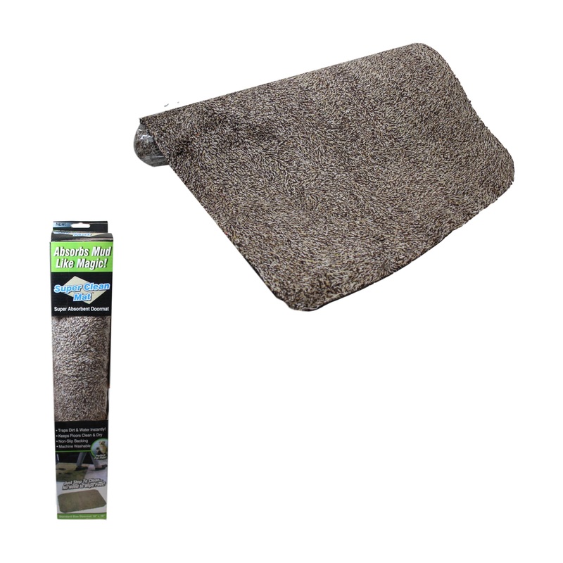 Super Absorbent Magic Door Mat Microfiber Clean Step Washable Doormat 18 x 28” 6395 (Parcel Rate)