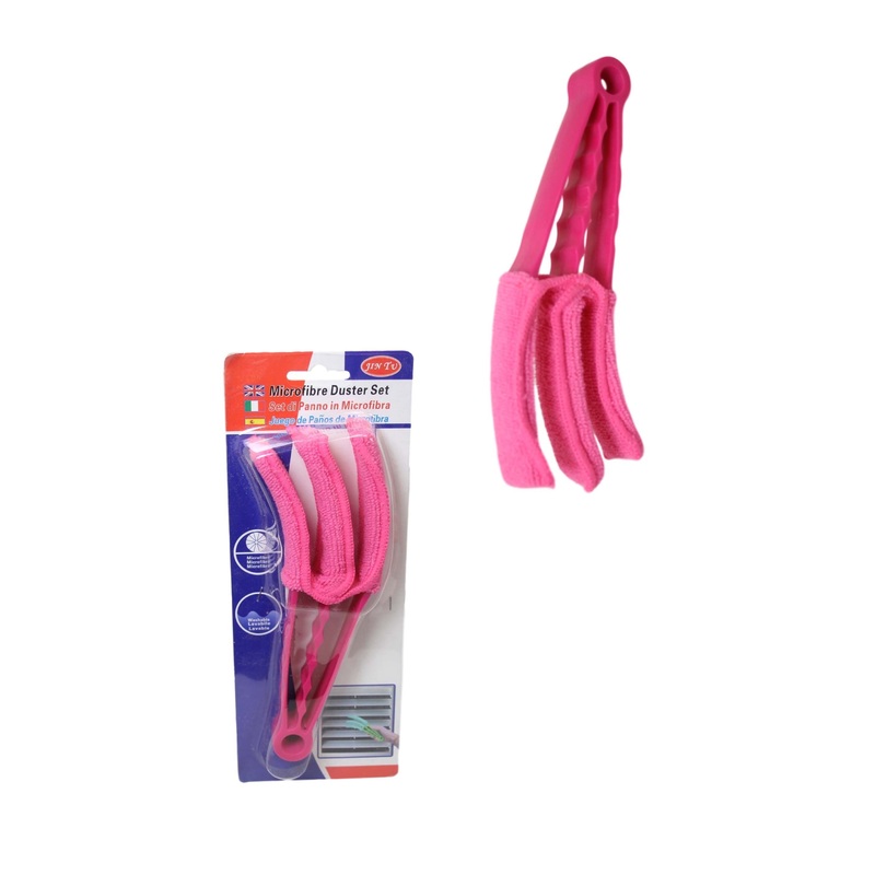 Washable Microfibre 3 in 1 Window Blinds Duster 20 cm Assorted Colours 6346 (Parcel Rate)