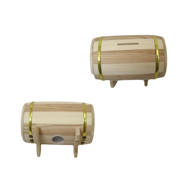 Wooden Treasure Box Style Money Box Deposit Box Gold Rim Vintage Style 16cm x 10cm 6099 (Parcel Rate)