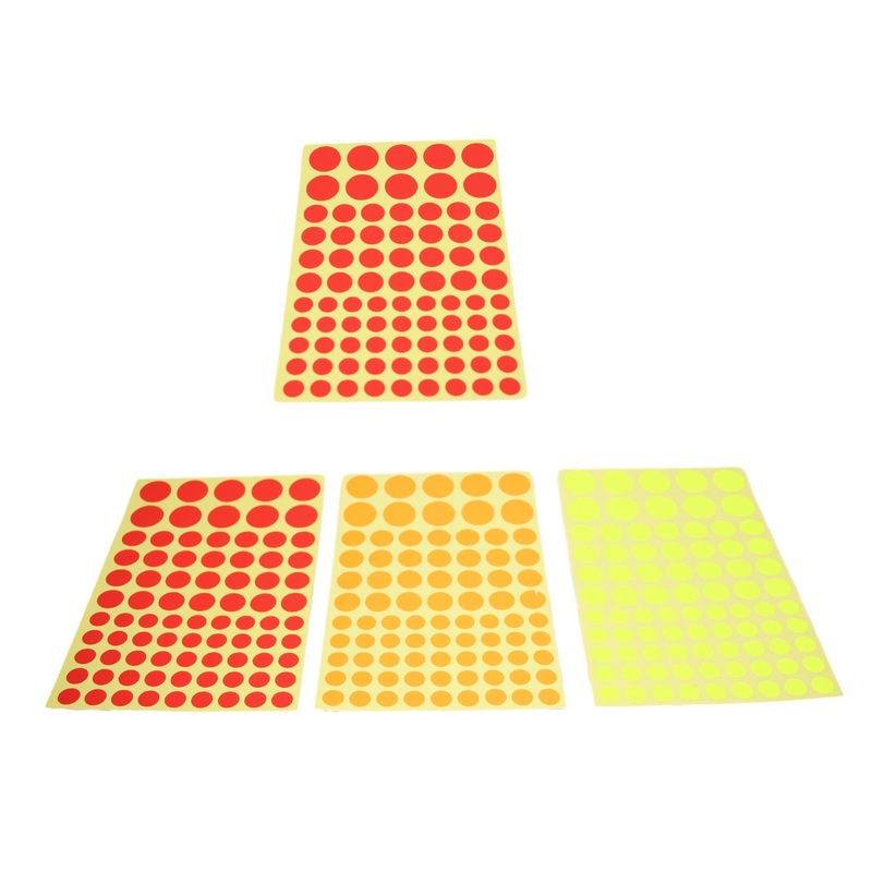 10 Sheets Assorted Sizes Round Sticker Labels 16 x 24 cm Assorted Colours 5909 (Large Letter Rate)
