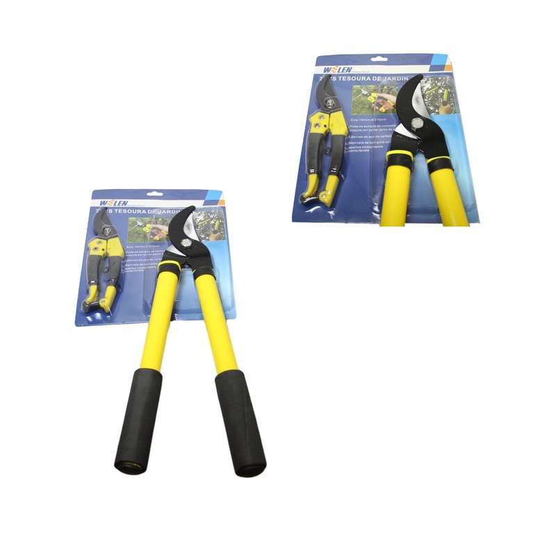 2 Heavy Duty Garden Outdoors Scissor Cutters Small and Large 190mm/ 370mm 5837 (Parcel Rate)