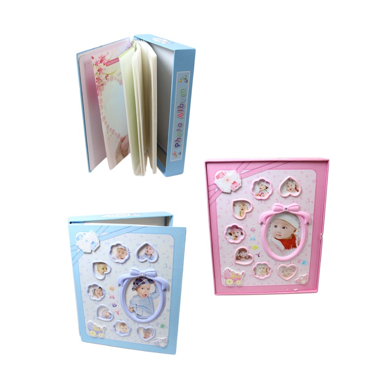 Baby First Days Boy Girl Photo Album With Hard Back Holds 120 Pictures 4″ x 6″ 5890 (Parcel Rate)