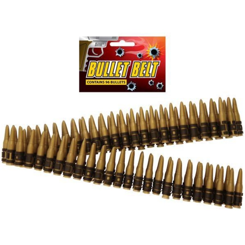 Childrens Fake Role Play Armour Bullet Belt With 96 Bullets 162cm B52704 (Parcel Rate)