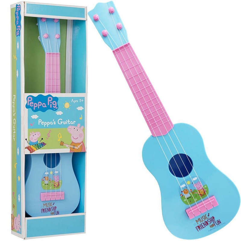 Peppa Pig Children’s Toy Play Guitar Pink/Blue Musical Instrument  5811 (Parcel Rate)