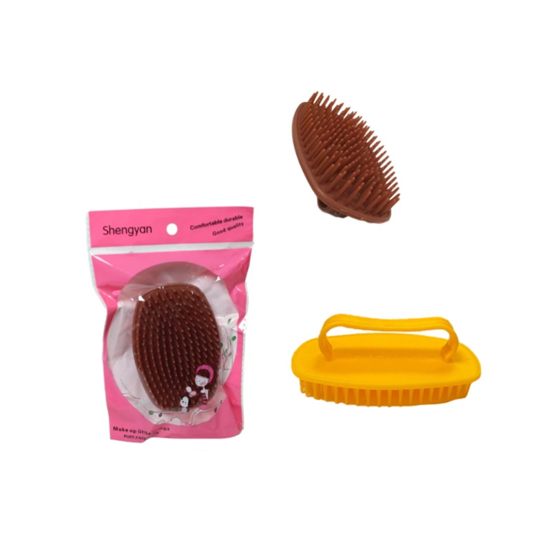Plastic Shower Hair Scalp Brush 10cm Assorted Colours 6008 (Parcel Rate)