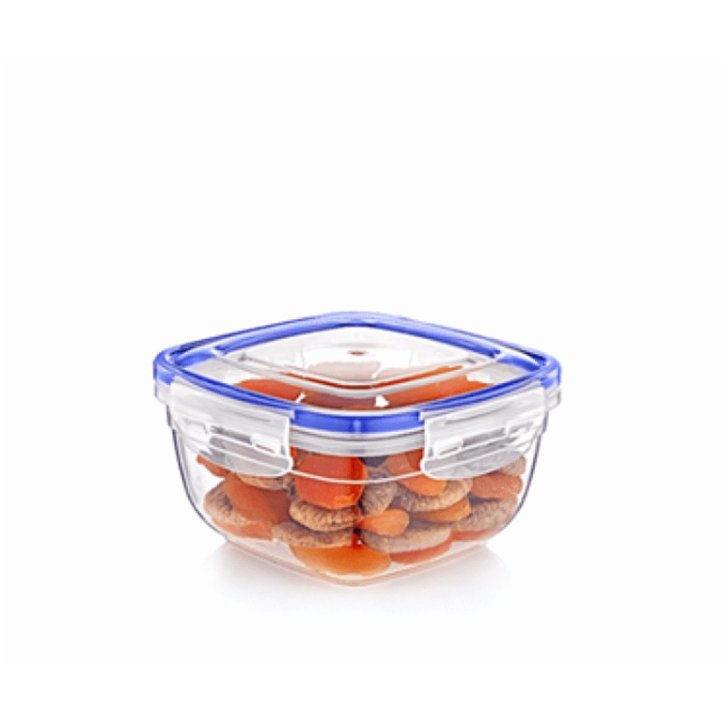 Square Clear Plastic Food Storage Container with Sealing Lid 275ml D30101 (Parcel Rate)