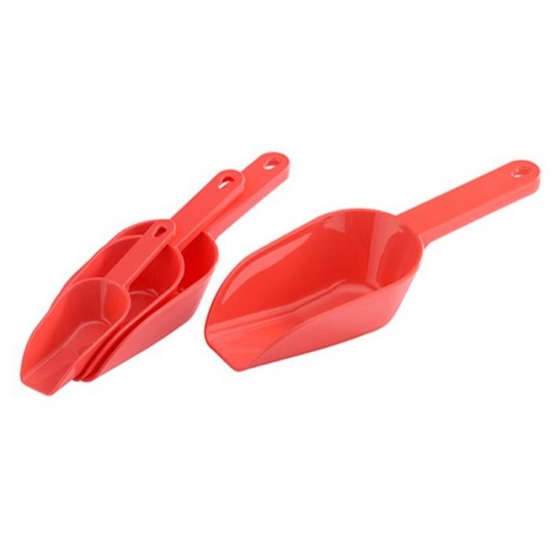 Plastic Dry Food Sweets Candy Scoop Shovel Set of 4 Assorted Colours AK459 A (Parcel Rate)