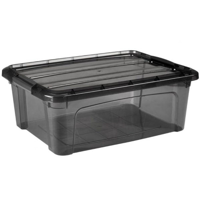 Poli Plastic Storage Box Black 12 Litre 40 cm BNM0612 (Parcel Rate)