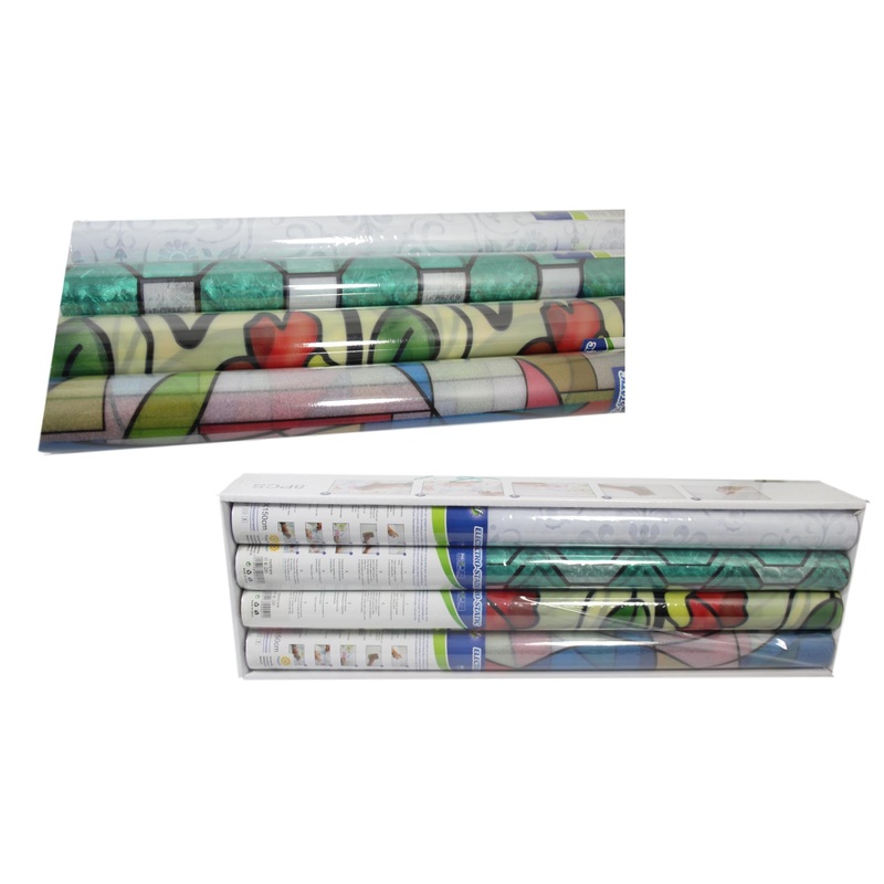 Water Resistant PVC Glass Window Door Privacy Film Sticker 45 x 150 cm Assorted Designs 2241 A  (Parcel Rate)
