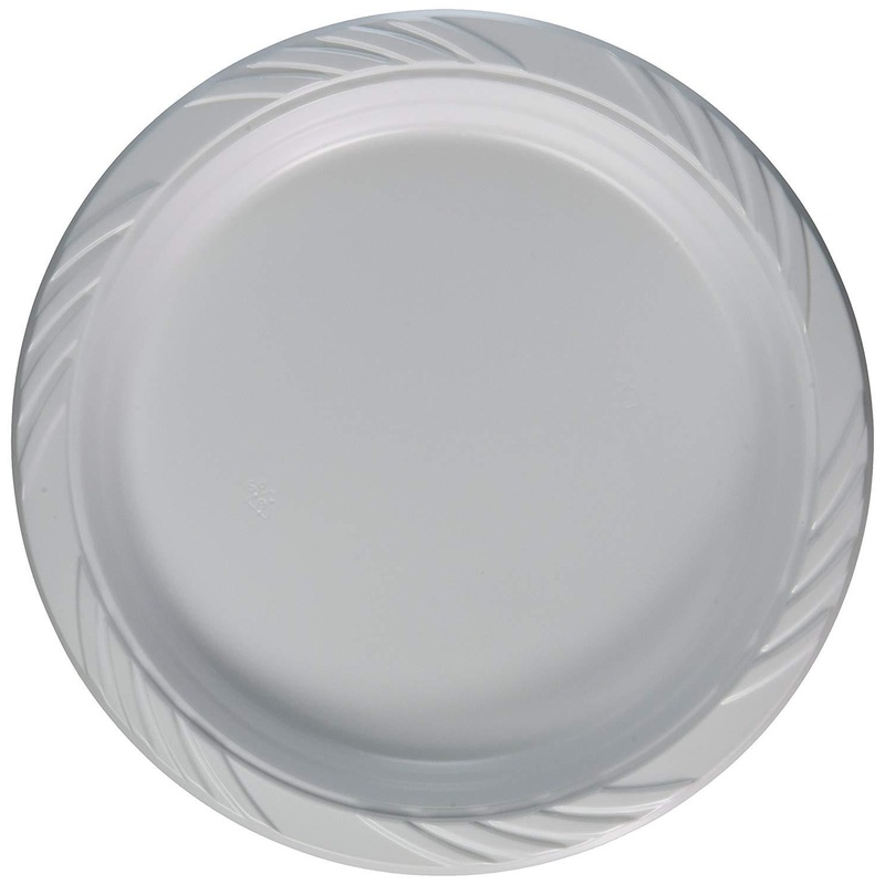 10” Disposable White Plastic Plate Pack of 8 THL2462 (Parcel Rate)
