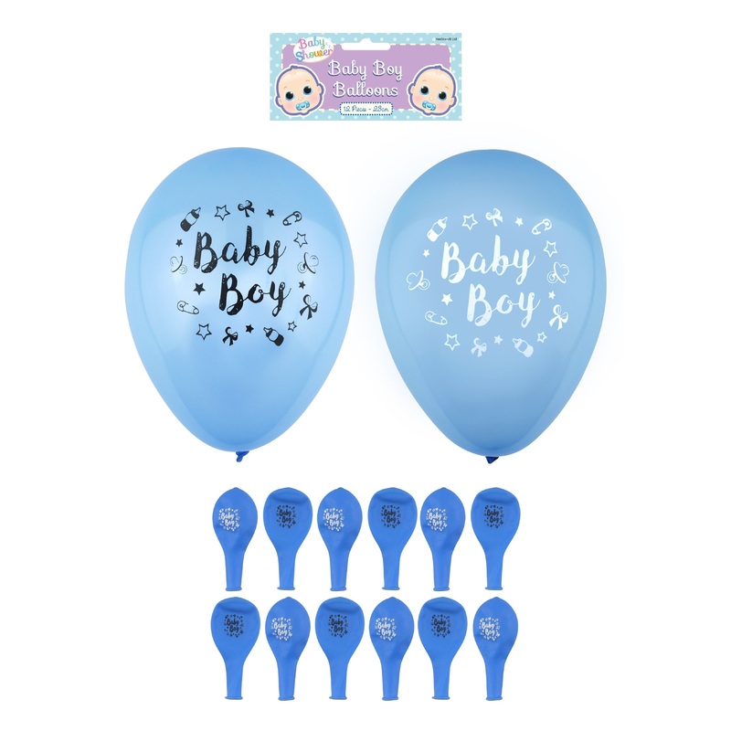 ‘Baby Boy’ Party Birth Celebration Balloons Blue 23 cm X38745  A  (Large Letter Rate)