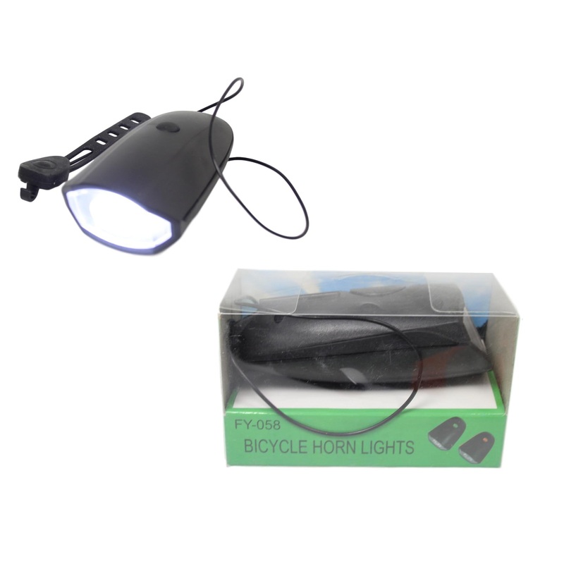 Bicycle Safety Hazard Light And Horn 2 in 1 Long Horn Switch Bicycle Light 12cm  5583 (Parcel Rate)