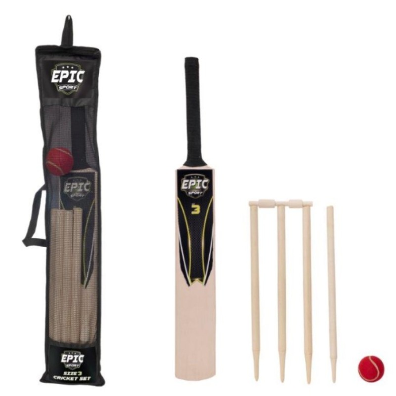 Children’s Outdoor Wooden Cricket Bat Set Size 3 1394773 (Big Parcel Rate)