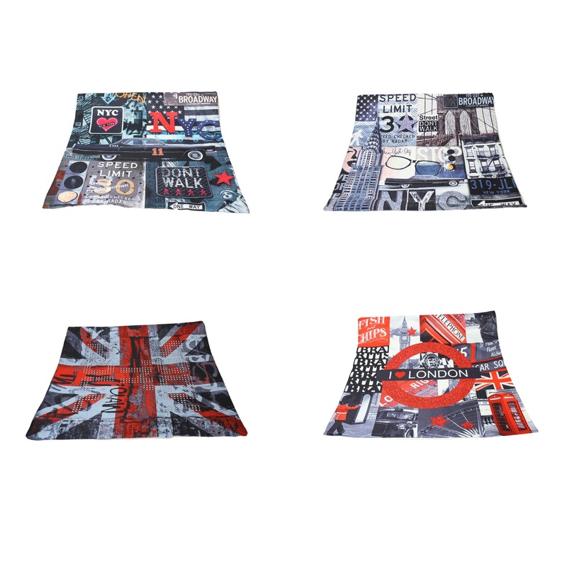 Bedroom Couch Cushion Cover Case 43 x 43 cm Assorted UK / US Designs 3957 (Large Letter Rate)