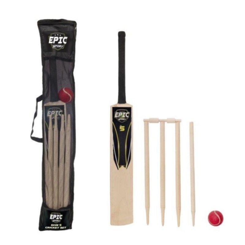 Children’s Outdoor Wooden Cricket Bat Set Size 5 1379983 (Big Parcel Rate)