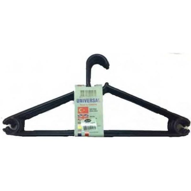 Plastic Wardrobe Clothes Hangers Pack of 6 Assorted Colours H0271 (Parcel Rate)