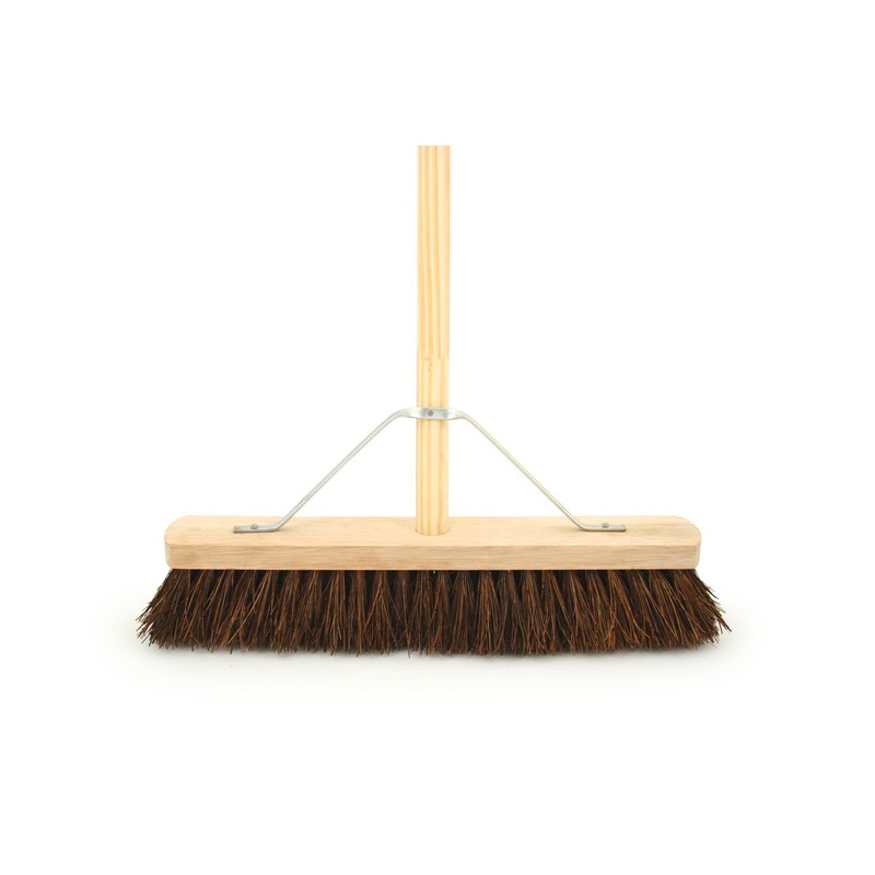 18″ Hard Bassine Garden Wooden Broom Brush B18HA (Big Parcel)