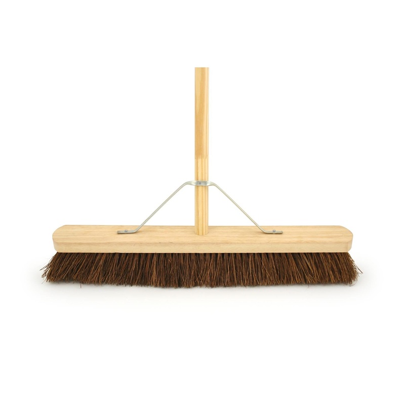 24″ Hard Bassine Garden Wooden Broom Brush B24H / KPBASS24H (Big Parcel Rate)