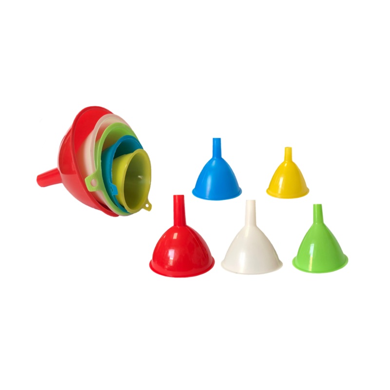 Plastic Kitchen Funnel Set of 5 Assorted Sizes 0412 (Parcel Rate)