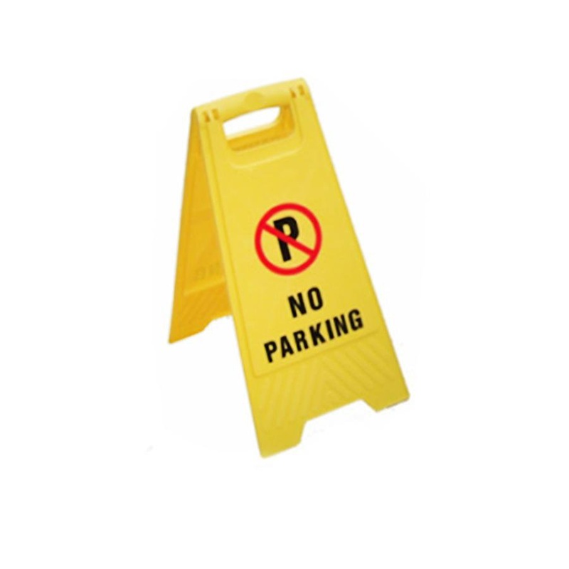 Plastic Yellow Outdoors ‘No Parking’ Sign 60cm 5143 (Parcel Rate)