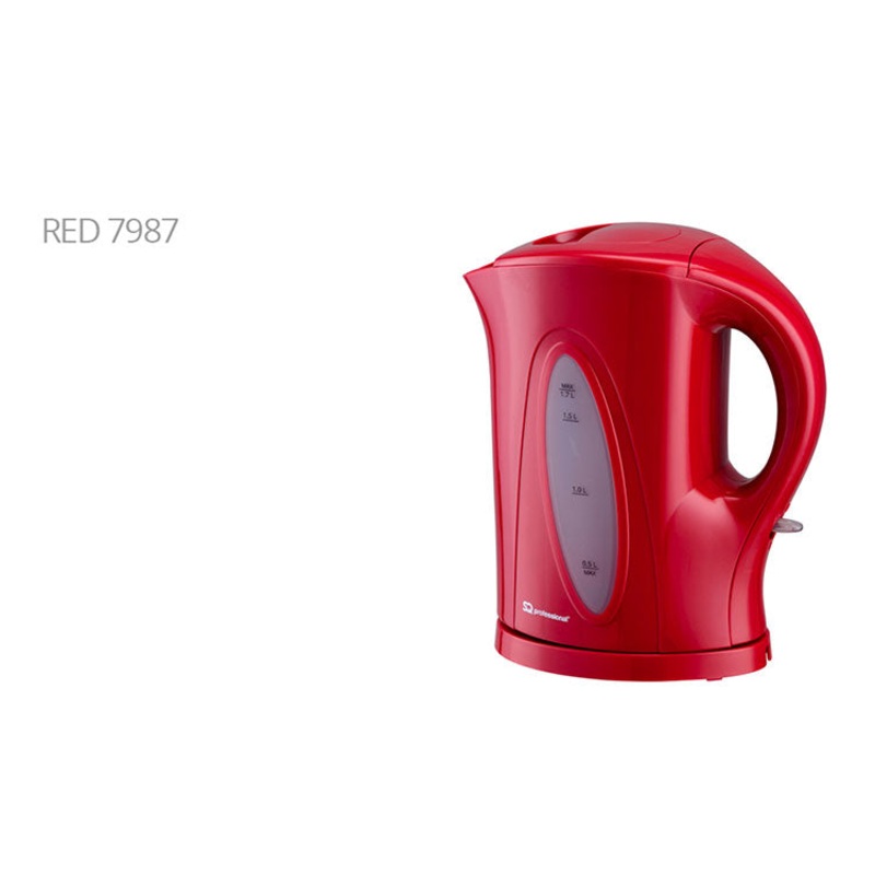 SQ Professional Aquen Fast Boil Cordless Kettle 1.7 Litre 2200W Red 4734 (Parcel Rate)