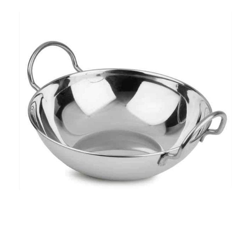 Stainless Steel Indian Curry Food Serving Dish with Handle 15cm 6372 / 2559 (Parcel Rate)