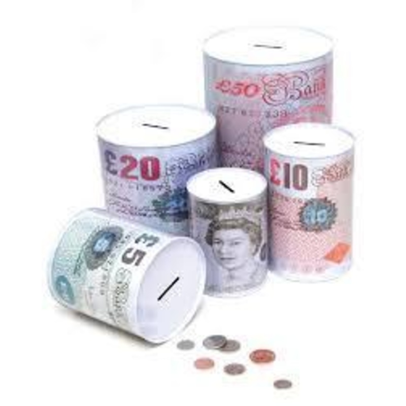 Sterling Money Box Large 17cm x 22cm TIN006A (Parcel Rate)
