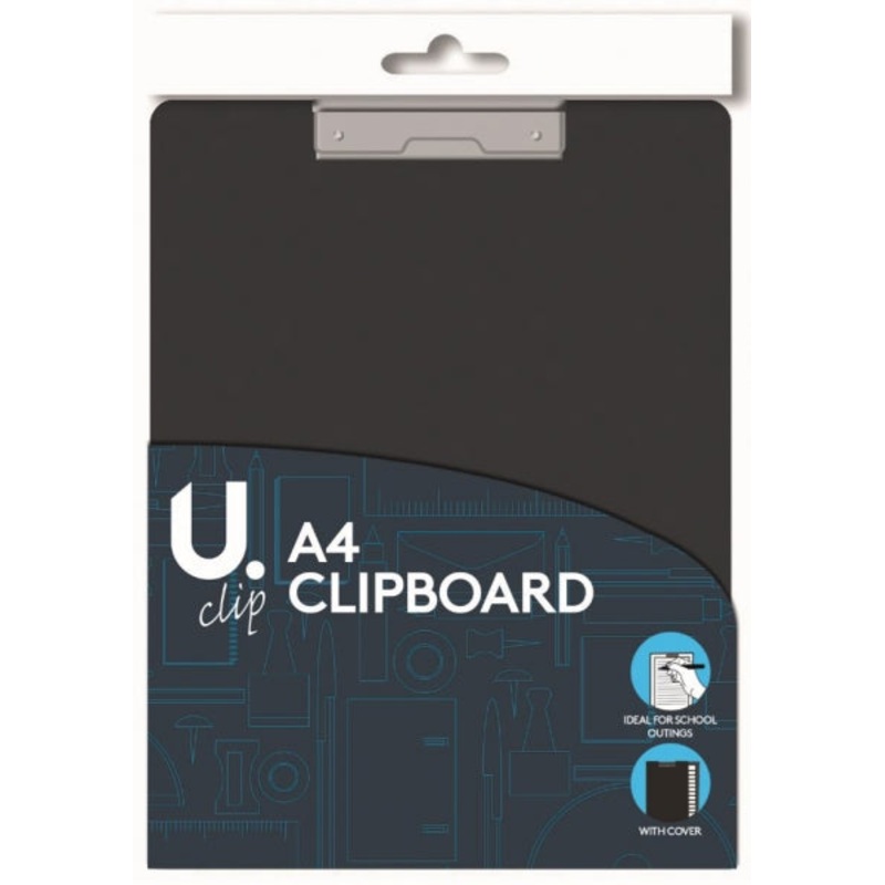 A4 Clipboard School Homework College Home Clipboard Black  P2434 (Parcel Rate)