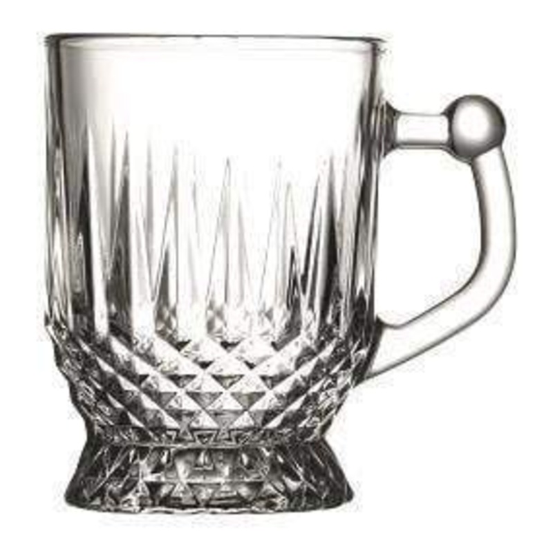 PB Glass Coffee Mug 165 ml 6 Pieces 55871 (Parcel Rate)