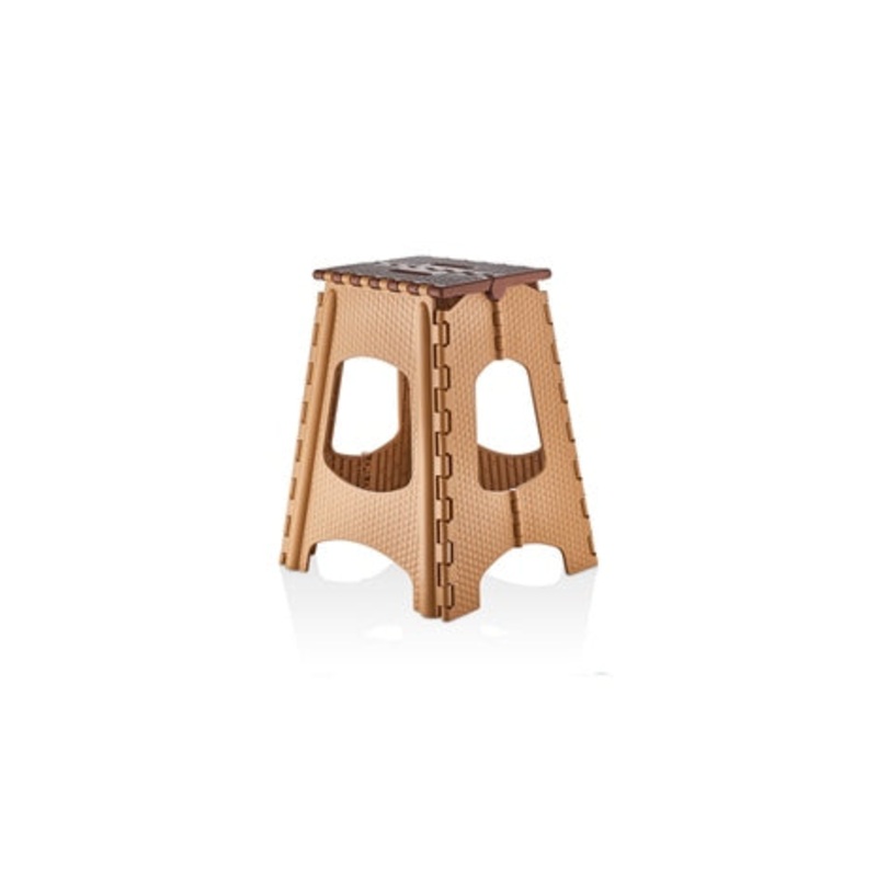 Plastic Folding Stool LARGE Home H 66 x W 30 cm Assorted Colours KOD0270 / THL978 (Parcel Rate)