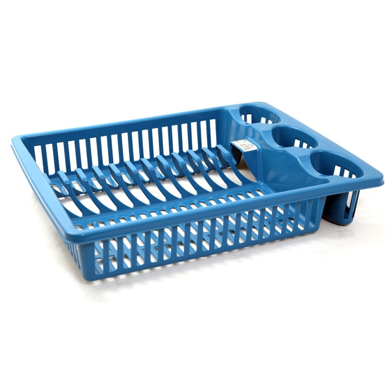 Plastic Plates Cutlery Glasses Holder Dish Drainer Assorted Colours H2305 A (Parcel Rate)