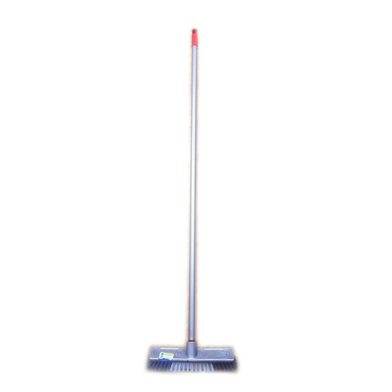 Plastic Stiff Hard Bristle Cleaning Broom Brush 120 cm Assorted Colours ZP157 (Big Parcel)