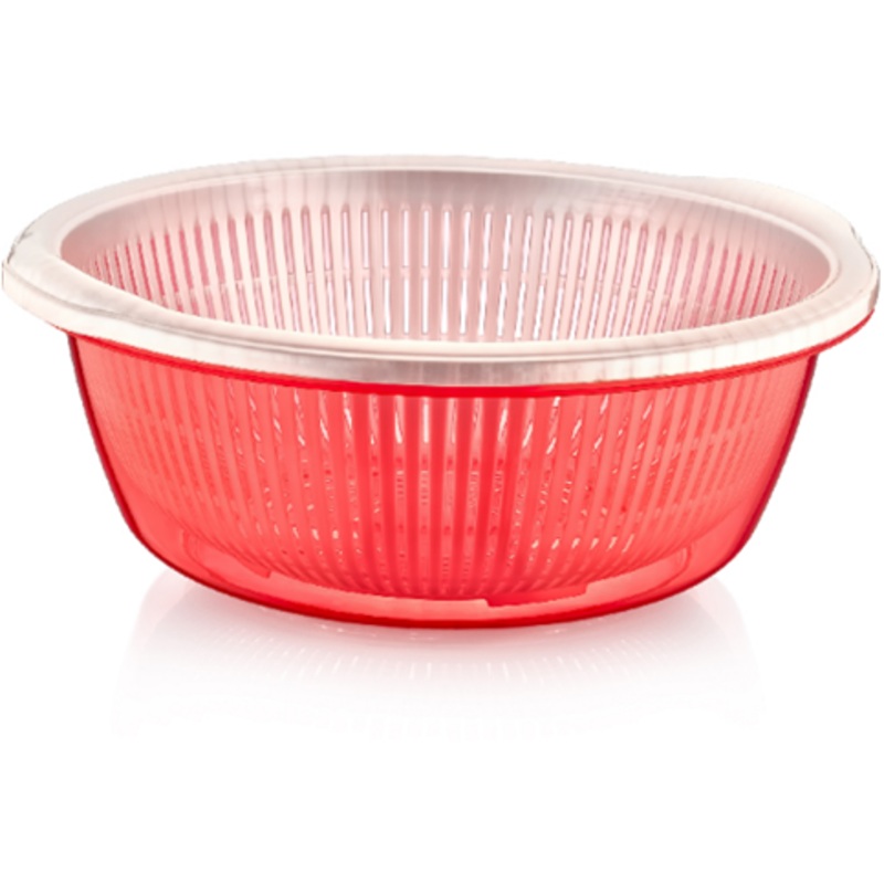 Plastic Strainer with Bowl 10.5L Assorted Colours D10213 (Parcel Rate)
