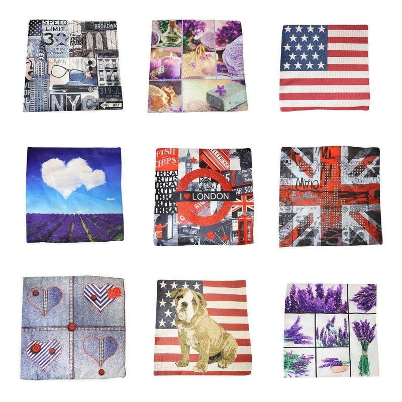 Bedroom Couch Cushion Cover Case 43 x 43 cm Assorted Designs 3954 (Large Letter Rate)