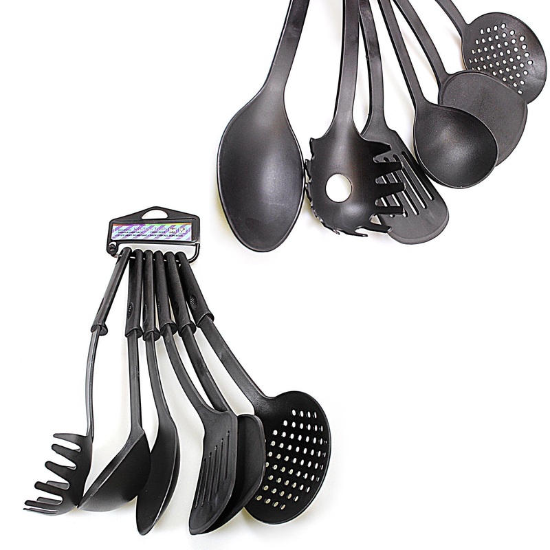 Plastic Kitchen Utensils Cooking Set Pack of 6 3007 A  (Parcel Rate)