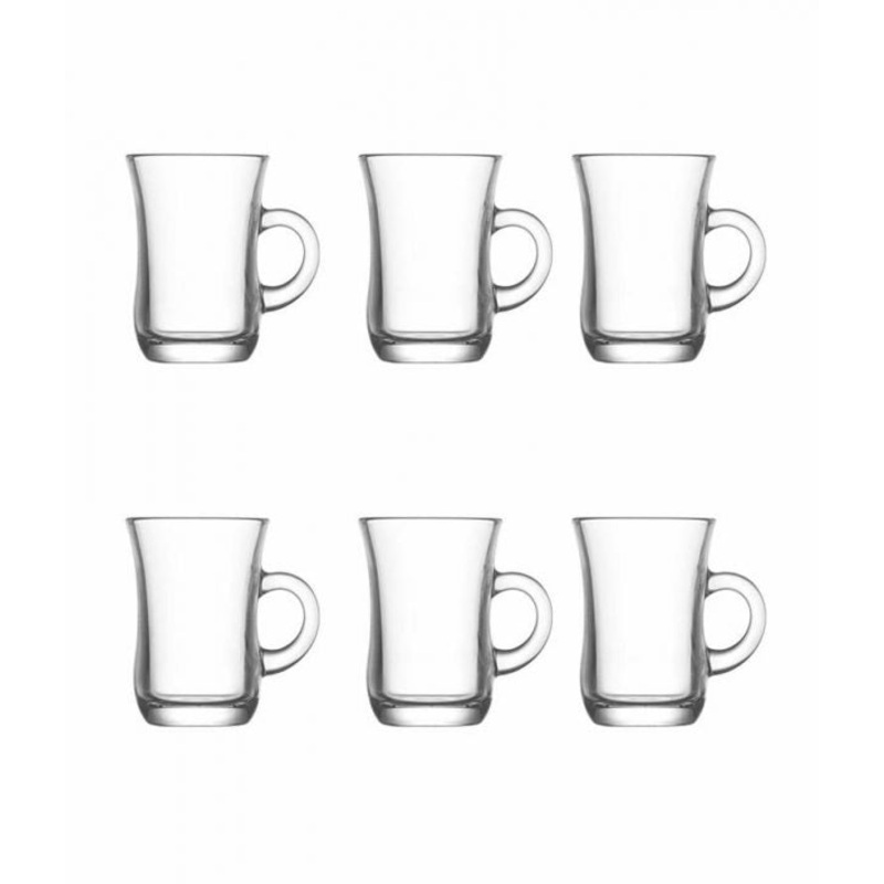 Yudum Tea Glasses Cup 95cc Set of 6 YUD402E (Parcel Plus Rate)