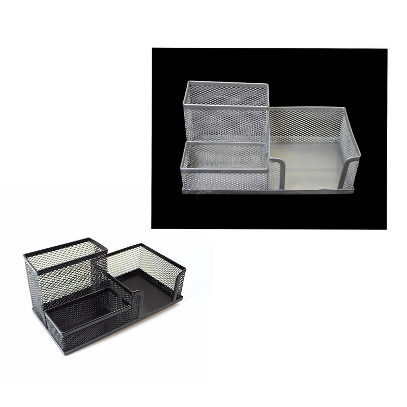 Mesh Desk Pen Pencil Stationery Holder Organiser 20 x 10 cm Assorted Colours 0020 (Parcel Rate)