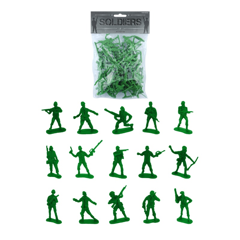 Pack Of 50 Toy Soldiers Assorted Sizes and Designs 3-7cm B65035 (Parcel Rate)