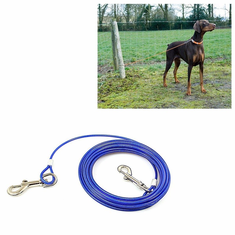 Pro 20ft Strong High Impact Extra Long Dog & Pet Tie Out Cable 4616 (Parcel Rate)