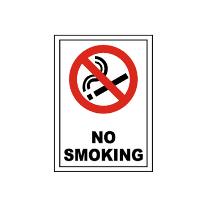 No Smoking Sign for Shops, House, School and Private Areas No Smoking 4904 (Large Letter Rate)
