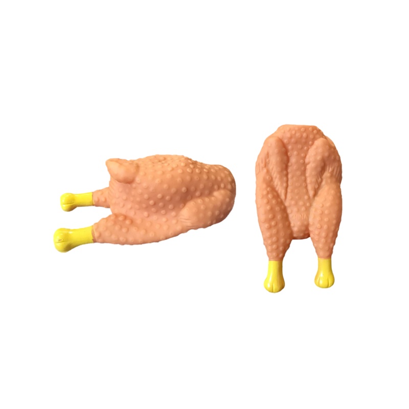 Pet Dog Toy Squeaky Silicone Rotisserie Roast Chicken 13.5 x 7.5 cm 0065 A (Parcel Rate)
