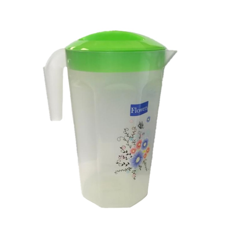 Plastic Kitchen Juice Water Jug with Lid 1.5L Assorted Colours 3512 (Parcel Rate)