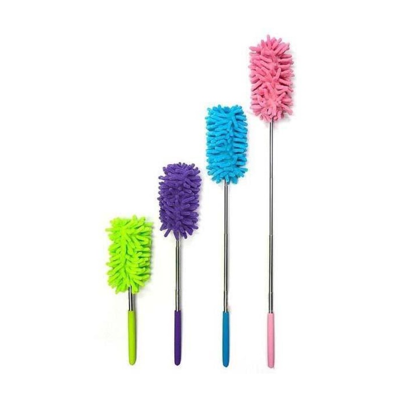 Extendable Telescopic Microfibre Cleaning Duster 25-75cm Assorted Colours 4534 (Parcel Rate)