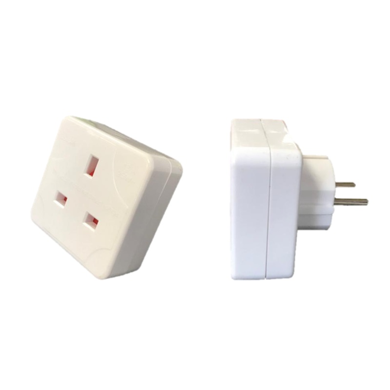 UK To EU Travel Adapter Plug 5.8 cm TVL1015 (Parcel Rate)